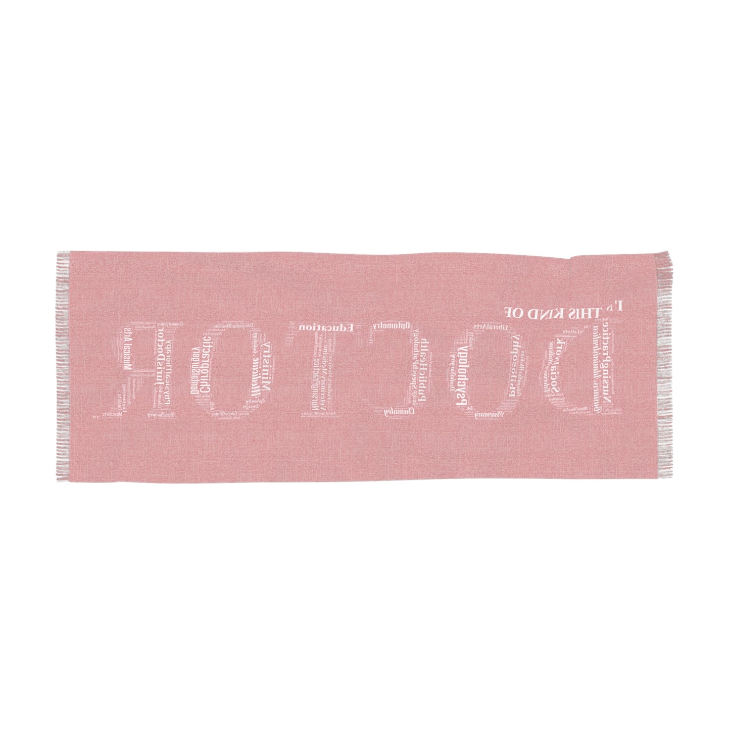 Dark Red with Lettering Light Scarf