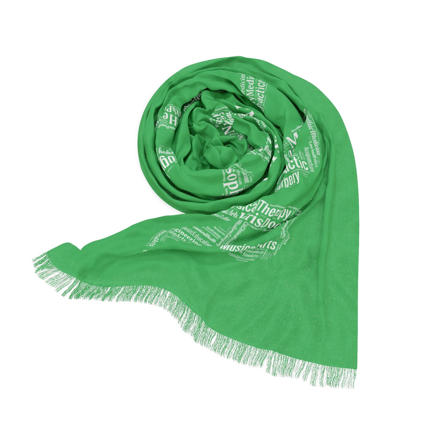 Silver Lettering Emerald Doctor Light Scarf