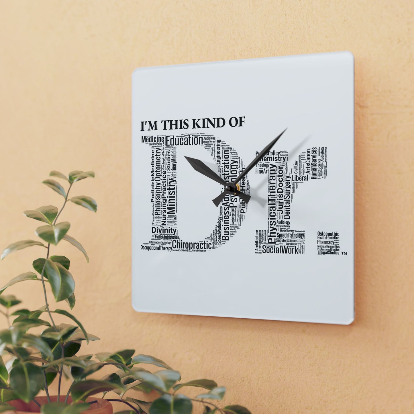 Dr Acrylic Wall Clock