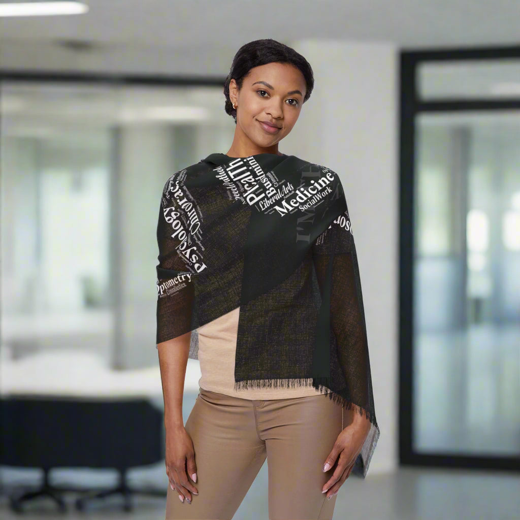 Black Doctoral Light Scarf