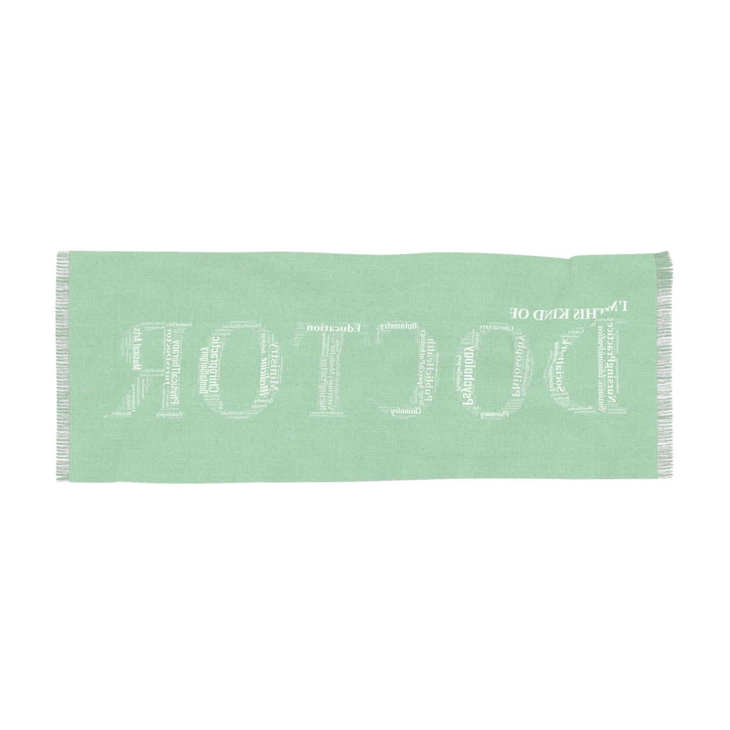 Silver Lettering Emerald Doctor Light Scarf