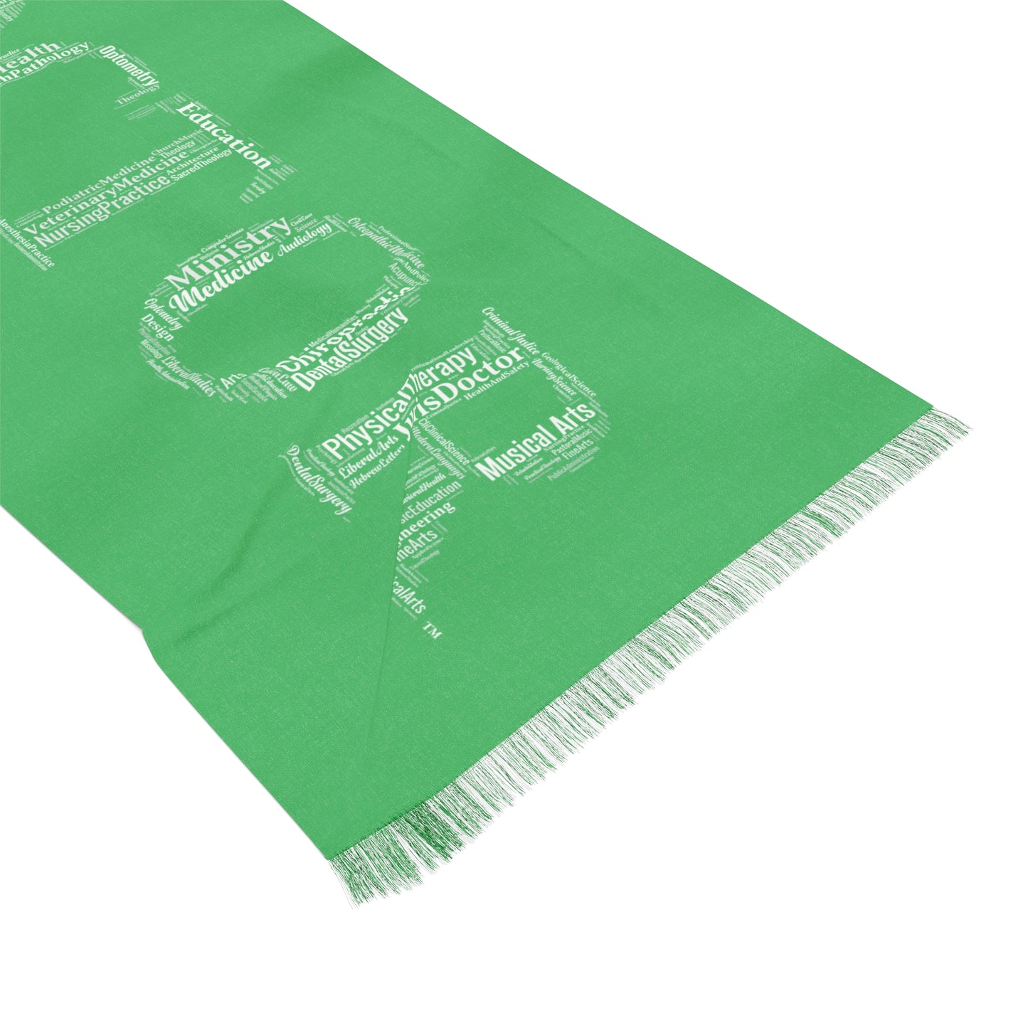 Silver Lettering Emerald Doctor Light Scarf