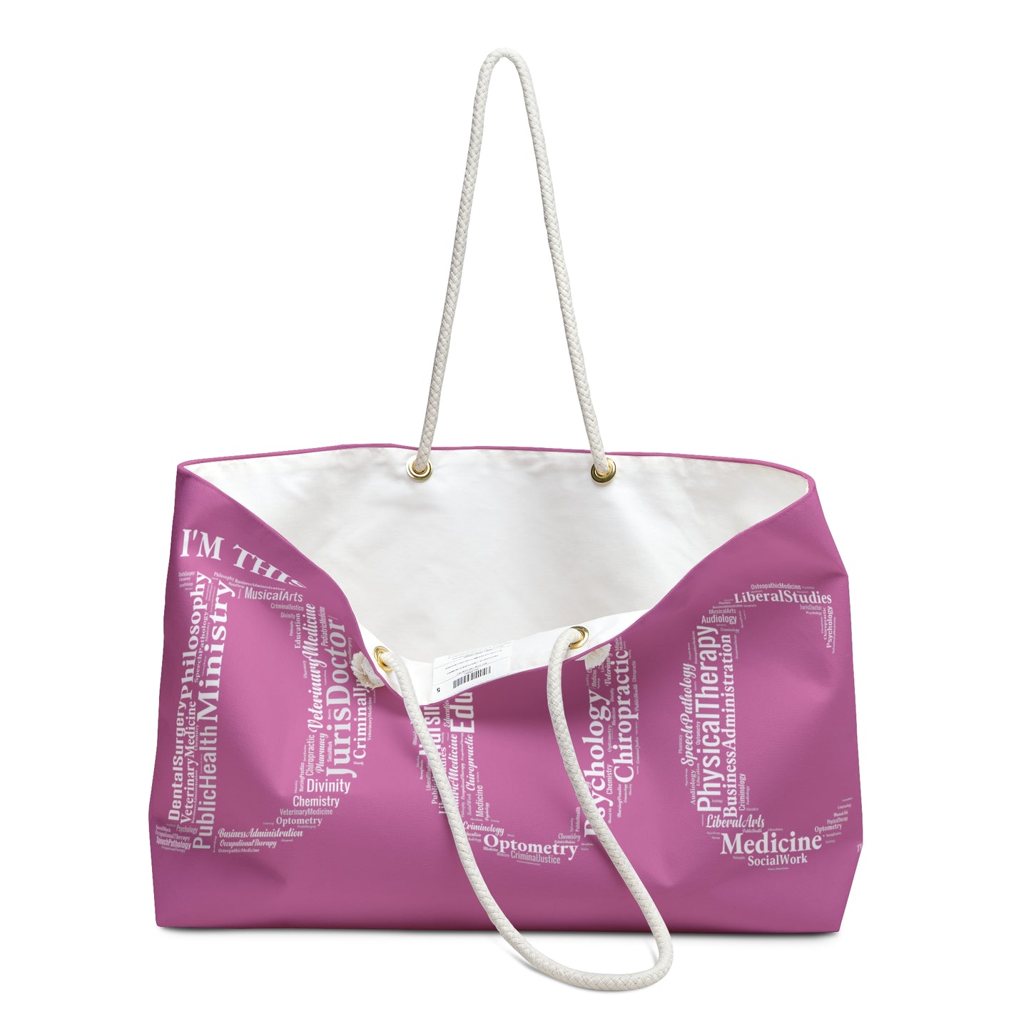 Pink Dr. Weekender Bag