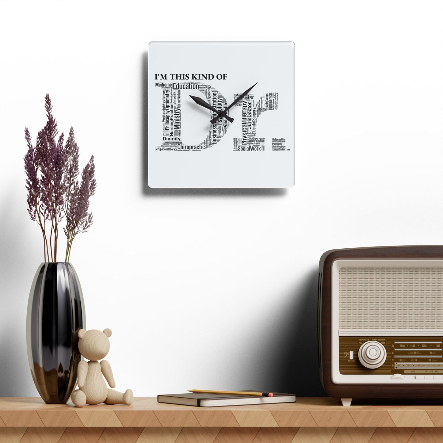 Dr Acrylic Wall Clock