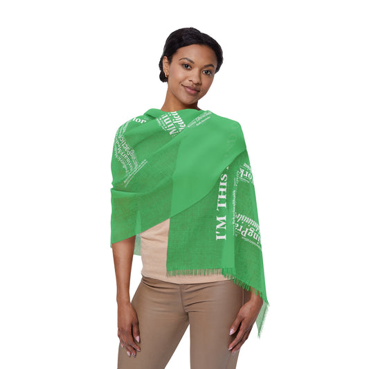 Silver Lettering Emerald Doctor Light Scarf